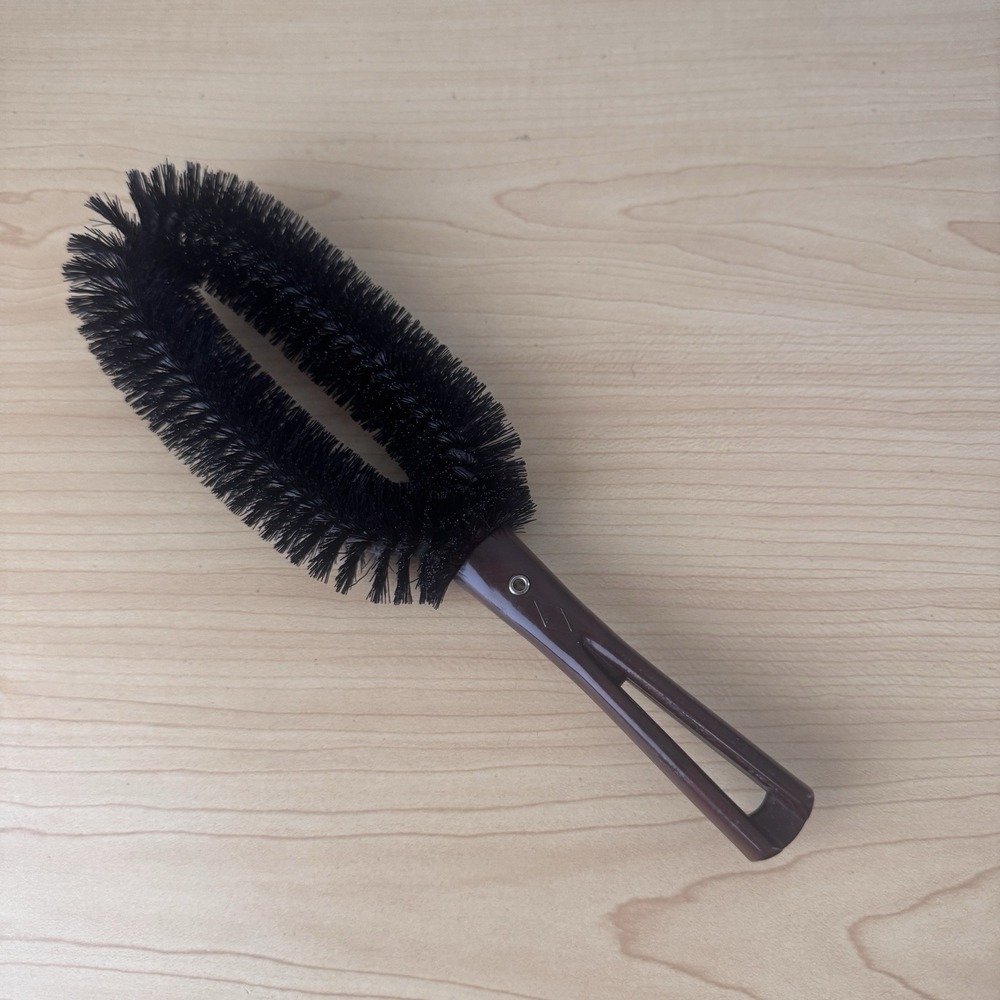 Vintage Stanley Home XL 10" Lint Clothes Suit Brush Brown Handle Black‎ Bristles - Picture 2 of 5